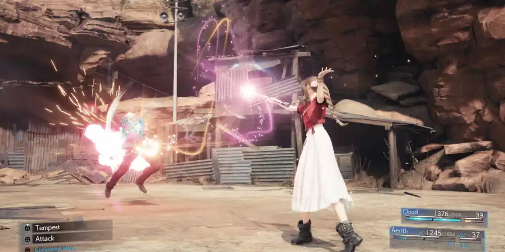 aerith fight scene in final fantasy vii